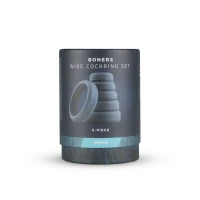 Набір ерекційних кілець Boners 6-Piece Cock Ring Set, діаметр від 2,6 до 5,7 см, силікон — Переглянути зображення 2