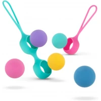 Набір вагінальних кульок PMV20: Vita – Kegel Ball Set, маса 40, 50, 60 г, два тримачі — Просмотреть изображение 4