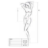 Бодістокінг з імітацією корсетної шнурівки Passion BS094 One Size, red, квітковий візерунок, з досту — Переглянути зображення 5
