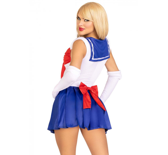 Еротичний костюм Сейлор Мун Leg Avenue Sexy Sailor XS, сукня, рукавички, бант