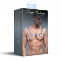 Чоловіча портупея на груди Feral Feelings - Bulldog Harness Trasparent — Просмотреть изображение 3