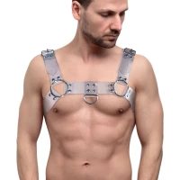 Чоловіча портупея на груди Feral Feelings - Bulldog Harness Trasparent — Просмотреть изображение 1
