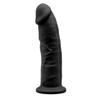 Фалоімітатор SilexD Oscar Black (MODEL 2 size 9in), двошаровий, силікон + Silexpan, діаметр 5,4см — Переглянути зображення 1