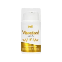 Рідкий вібратор Intt Vibration Honey (15 мл), густий гель, дуже смачний, діє до 30 хвилин — Переглянути зображення 2
