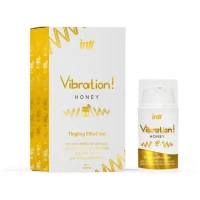Рідкий вібратор Intt Vibration Honey (15 мл), густий гель, дуже смачний, діє до 30 хвилин — Переглянути зображення 1