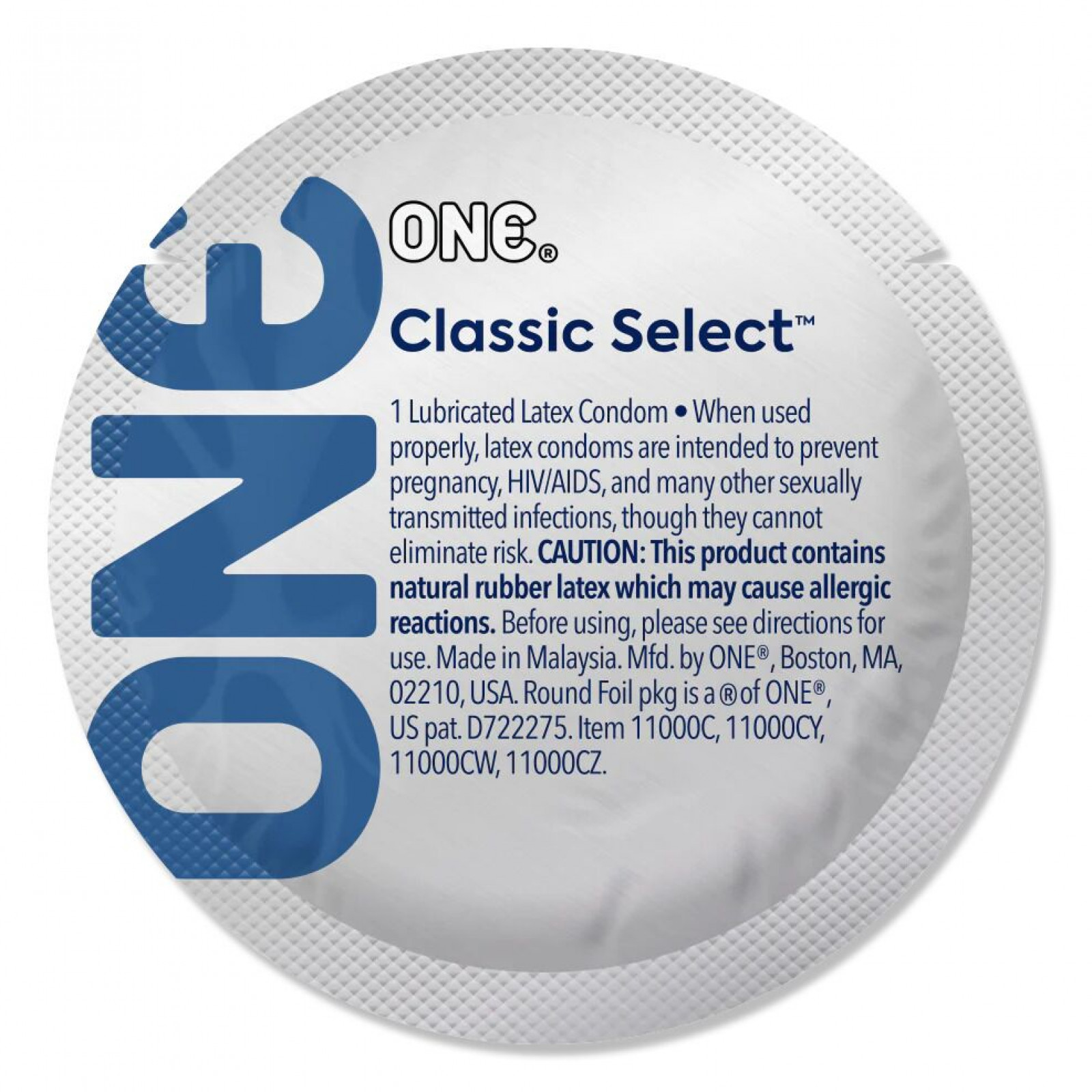 Презерватив ONE Classic Select Contest Collection, 1 шт, гладенький, зі змазкою, дизайнерське паковання