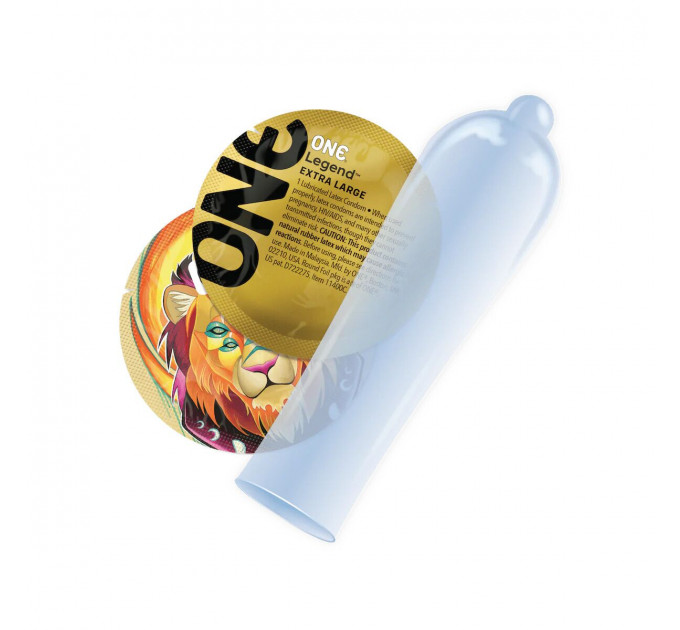 Презервативи ONE Legend XL, 12 шт, збільшений розмір, розширення на кінці, подарункове паковання-тубус