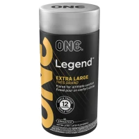 Презервативи ONE Legend XL, 12 шт, збільшений розмір, розширення на кінці, подарункове паковання-тубус — Переглянути зображення 1
