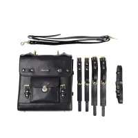 Сумка-трансформер для зберігання секс-іграшок LOCKINK Detachable JK Bag, чорна, ПВХ — Переглянути зображення 2