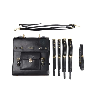 Сумка-трансформер для зберігання секс-іграшок LOCKINK Detachable JK Bag, чорна, ПВХ
