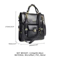 Сумка-трансформер для зберігання секс-іграшок LOCKINK Detachable JK Bag, чорна, ПВХ — Переглянути зображення 3