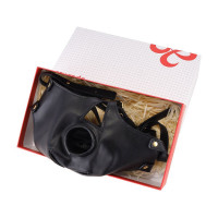 Маска-збруя для мінету з повідцем LOCKINK SEVANDA Blowjob Head Muzzle with Leash, чорна — Переглянути зображення 8