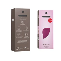 Менструальна чаша Fun Factory FUN CUP SIZE B, бордова, багаторазова, діаметр 4,3 см, об’єм 30 мл — Переглянути зображення 5