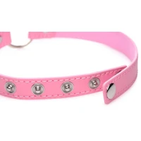 Чокер Master Series Kinky Kitty Ring Slim Choker - Pink — Переглянути зображення 2