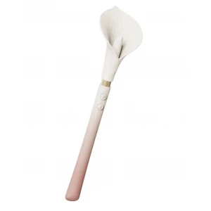 Розкішний вібромасажер Zalo – Calla Blossom Pink, двосторонній, 2 мотори