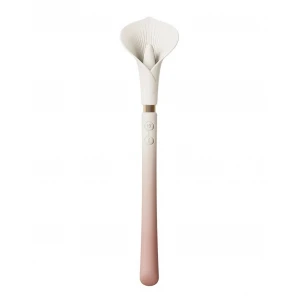 Розкішний вібромасажер Zalo – Calla Blossom Pink, двосторонній, 2 мотори