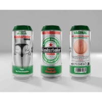 Мастурбатор-вагіна Alive Heineken Vagina II у вигляді банки пива, реалістичний — Переглянути зображення 8