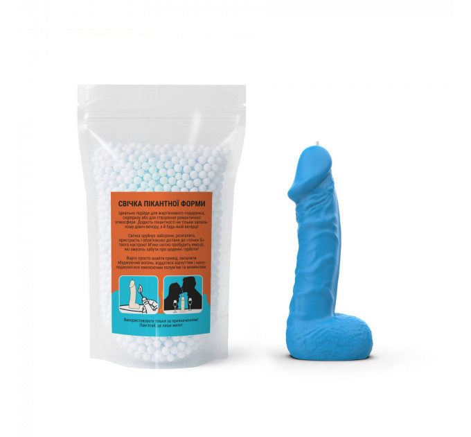 Свічка у вигляді члена Чистий Кайф LARGE Blue