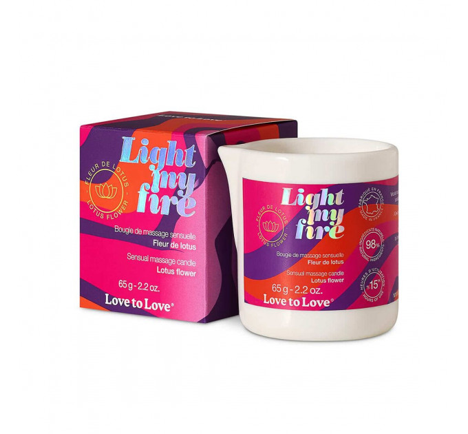 Масажна свічка Love To Love LIGHT MY FIRE Lotus (65 мл)