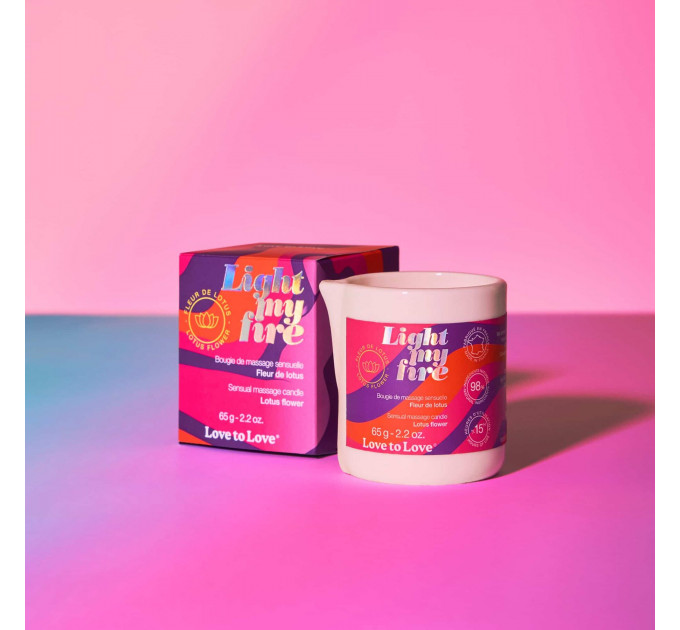 Масажна свічка Love To Love LIGHT MY FIRE Lotus (65 мл)