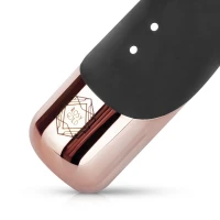 Вібратор-кролик Rosy Gold - Rabbit Vibrator with thrusting function - Black — Переглянути зображення 10