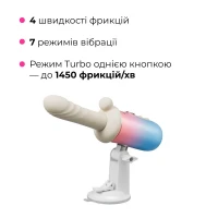 Смарт-міні секс-машина Lovense Spinel імітація фрикцій, підігрів, 3 насадки, на присосці — Переглянути зображення 6