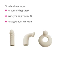 Смарт-міні секс-машина Lovense Spinel імітація фрикцій, підігрів, 3 насадки, на присосці — Переглянути зображення 10