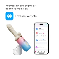 Смарт-міні секс-машина Lovense Spinel імітація фрикцій, підігрів, 3 насадки, на присосці — Переглянути зображення 2
