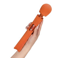 Вібромасажер Fun Factory VIM Vibrating Wand Orange, суперпотужний та легкий, до 6 годин роботи — Переглянути зображення 5