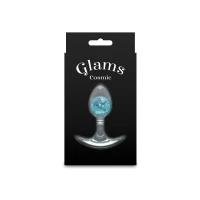 Анальна пробка NS Novelties Cosmic Glams - Small - Blue — Переглянути зображення 4