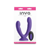 Двойной дилдо с вибрацией NS Novelties INYA - Duet - Purple — Просмотреть изображение 3