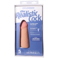 Фалоімітатор Doc Johnson The Realistic Cock ULTRASKYN - 5 Inch Vanilla — Переглянути зображення 9