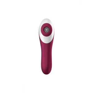 Вакуумний стимулятор із вібрацією Satisfyer Dual Crush Wine Red