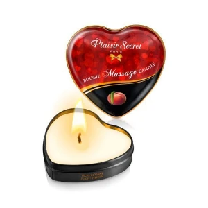Распродажа!!! Массажная свеча-сердечко Plaisirs Secrets Peach (35 мл) (срок 05.2026)