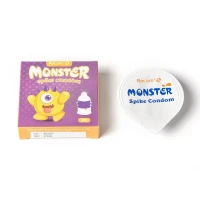 Насадка на член Recare Yellow Monster Spike Condom (м'яте паковання!!!) — Переглянути зображення 5