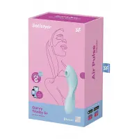 Вакуумний смарт-стимулятор із вібрацією Satisfyer Curvy Trinity 5 (Blue)  (м'яте паковання!!!) — Переглянути зображення 8