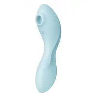 Вакуумний смарт-стимулятор із вібрацією Satisfyer Curvy Trinity 5 (Blue)  (м'яте паковання!!!) — Переглянути зображення 4