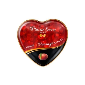 Распродажа!!! Массажная свеча-сердечко Plaisirs Secrets Peach (35 мл) (срок 05.2026)