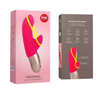 Мини вибратор-кролик со стимулирующей лентой Fun Factory AMORINO pink/neon yellow (мятая упаковка!!!) — Просмотреть изображение 6