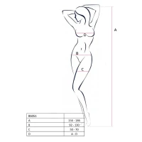 Бодістокінг Passion BS051 red, комбінезон, імітація панчіх і боді — Переглянути зображення 4