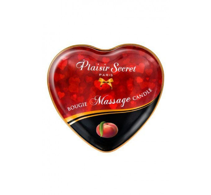 Масажна свічка-серце Plaisirs Secrets Peach (35 мл)