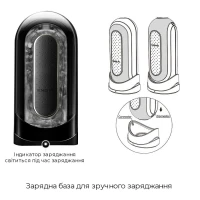 Вібромастурбатор Tenga Flip Zero Electronic Vibration Black, змінна інтенсивність, розкладний — Переглянути зображення 7