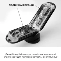 Вібромастурбатор Tenga Flip Zero Electronic Vibration Black, змінна інтенсивність, розкладний — Переглянути зображення 3