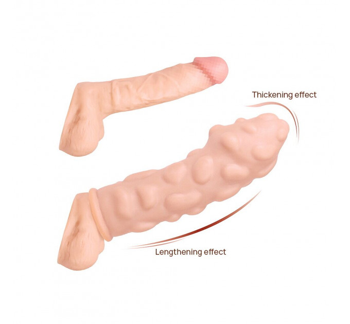 Насадка на член Kokos Extreme Sleeve ES.11 розмір M, потовщувальна, стимулюючий рельєф