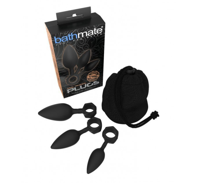 Набір анальних пробок Bathmate Anal Training Plugs, діаметр 2,5 см - 3,1см - 3,8см