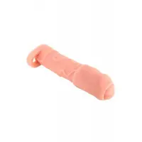 Насадка на член Real Body - Real Extender DICKY с закрытой головкой и кольцом для мошонки