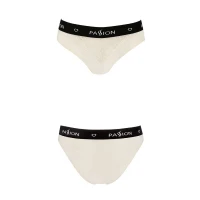 Трусики з широкою гумкою і мереживом Passion PS001 PANTIES L, ecru — Переглянути зображення 4