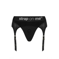 Трусики для страпона з підв’язками для панчіх Strap-On-Me REBEL HARNESS - XL — Переглянути зображення 3