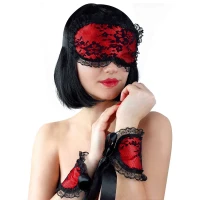 Мереживна маска на очі з наручниками Art of Sex – Mask and Handcuffs — Переглянути зображення 1