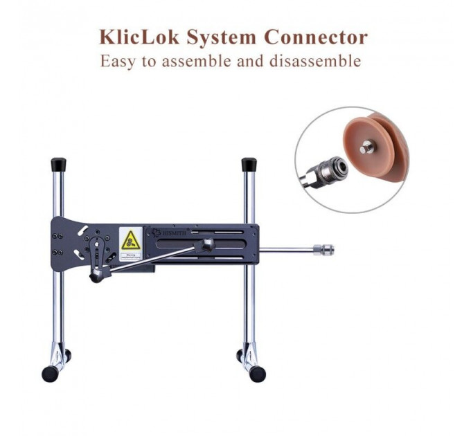 Гнучкий фалоімітатор для секс-машин Hismith 9.25″ Silicone Dildo, система KlicLok